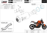 Non-Catalytic Exhaust Tip With Sound Certification Mk3 Carbon - Mivv Compatible With Ktm Duke 1290 (2014-2019)
