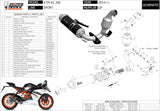 Complete Catalytic Exhaust System With Sound Certification Gp Steel Black - Mivv Compatible With Ktm Rc 390 (2014-2016)