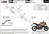 Non-Catalytic Exhaust Tip With Sound Certification Delta Race Steel Black Carbon - Mivv Compatible With Ktm 1290 Superduke Gt (2016-2024)