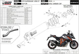 Non-Catalytic Exhaust Tip With Sound Certification Oval Carbon Carbon - Mivv Compatible With Ktm 1290 Superduke Gt (2016-2024)