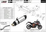 Non-Catalytic Exhaust Tip With Sound Certification Suono Stainless Steel Carbon - Mivv Compatible With Ktm 1290 Superduke Gt (2016-2024)