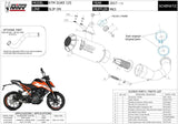 Uncatalysed Exhaust System Without Sound Certification Mk3 Carbon - Mivv Compatible With Ktm 125 Duke (2017-2020)