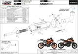 Non-Catalytic Exhaust Tip With Sound Certification Suono Steel Black Carbon - Mivv Compatible With Ktm 390 Duke (2017-2020)