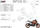 Exhaust Tip With Noise Certification X-M1 Steel Black - Mivv Compatible With Ktm Rc 390 (2017-2020)
