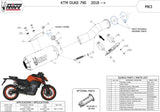 Uncatalysed Exhaust System Without Sound Certification Mk3 Steel Black - Mivv Compatible With Ktm 790 Duke (2018-2020)