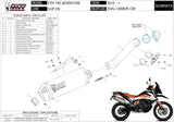 Exhaust Tip With Noise Certification Oval Carbon Carbon - Mivv Compatible With Ktm 790 Adventure (2019-2020)