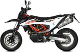 Catalytic Exhaust Tip With Sound Certification Oval Titanium Carbon - Mivv Compatible With Ktm 690 Smc R (2020-2024)