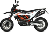 Catalytic Exhaust Tip With Sound Certification Oval Steel Black Carbon - Mivv Compatible With Ktm 690 Smc R (2020-2024)