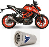 Exhaust Tip Without Sound Certification Gp2R-R Stainless Steel - Termignoni Compatible With Ktm 390 Duke (2017-2019)