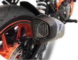 Exhaust Tip Without Sound Certification Relevance D70 Titanium Carbon Cap - Termignoni Compatible With Ktm 390 Duke (2017-2019)