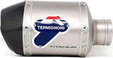 Exhaust Tip Without Sound Certification Relevance D70 Titanium Carbon Cap - Termignoni Compatible With Ktm 390 Adventure (2020-2021)