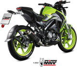 Complete Non-Catalytic Exhaust System With Sound Certification Gp Steel Black - Mivv Compatible With Keeway Rkf 125 (2021-2024)