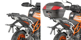 Top Case K30Nt 30 Lt + Rear-Rack Monolock - Kappa Moto Compatible With Ktm 125 Duke (2017-2023)