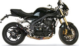 Exhaust Tip With Noise Certification Furore Aluminium Black - Gpr Compatible With Triumph Speed Triple 1050 (2005-2006)
