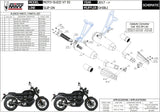 Dual Catalytic Exhaust Tips With Sound Certification Ghibli Steel Black - Mivv Compatible With Moto Guzzi V7 Iii (2017-2020)
