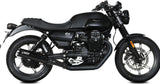 Dual Non-Catalytic Exhaust System With Sound Certification Hr-1 Steel Black - Mivv Compatible With Moto Guzzi V7 Stone (2021-2024)