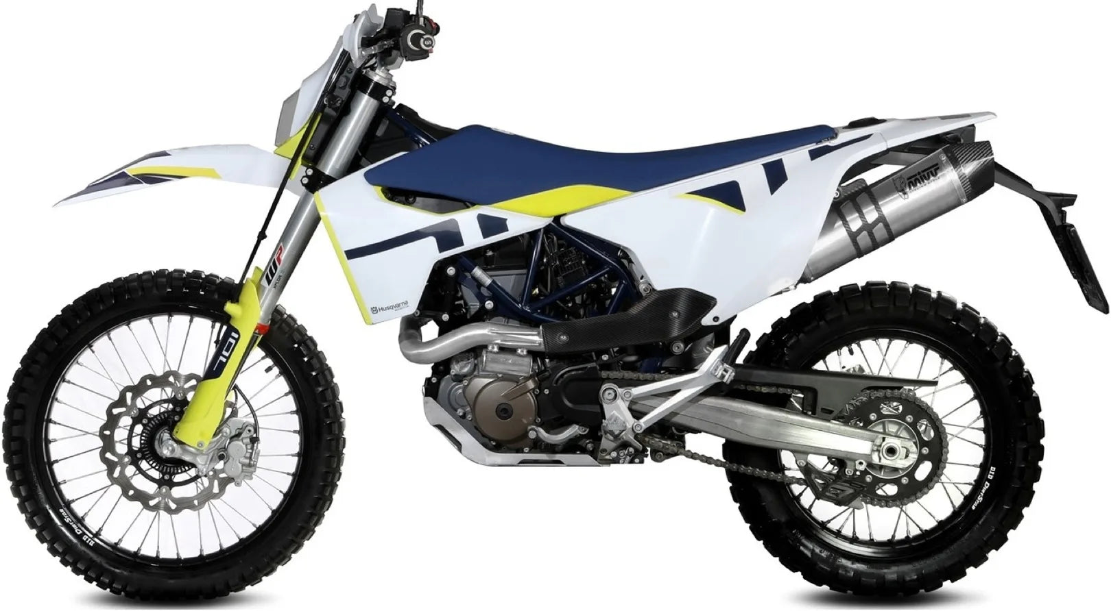 Uncatalysed Exhaust System Without Sound Certification Str1 Titanium - Mivv Compatible With Husqvarna 701 Enduro - Supermoto (2021-2024)