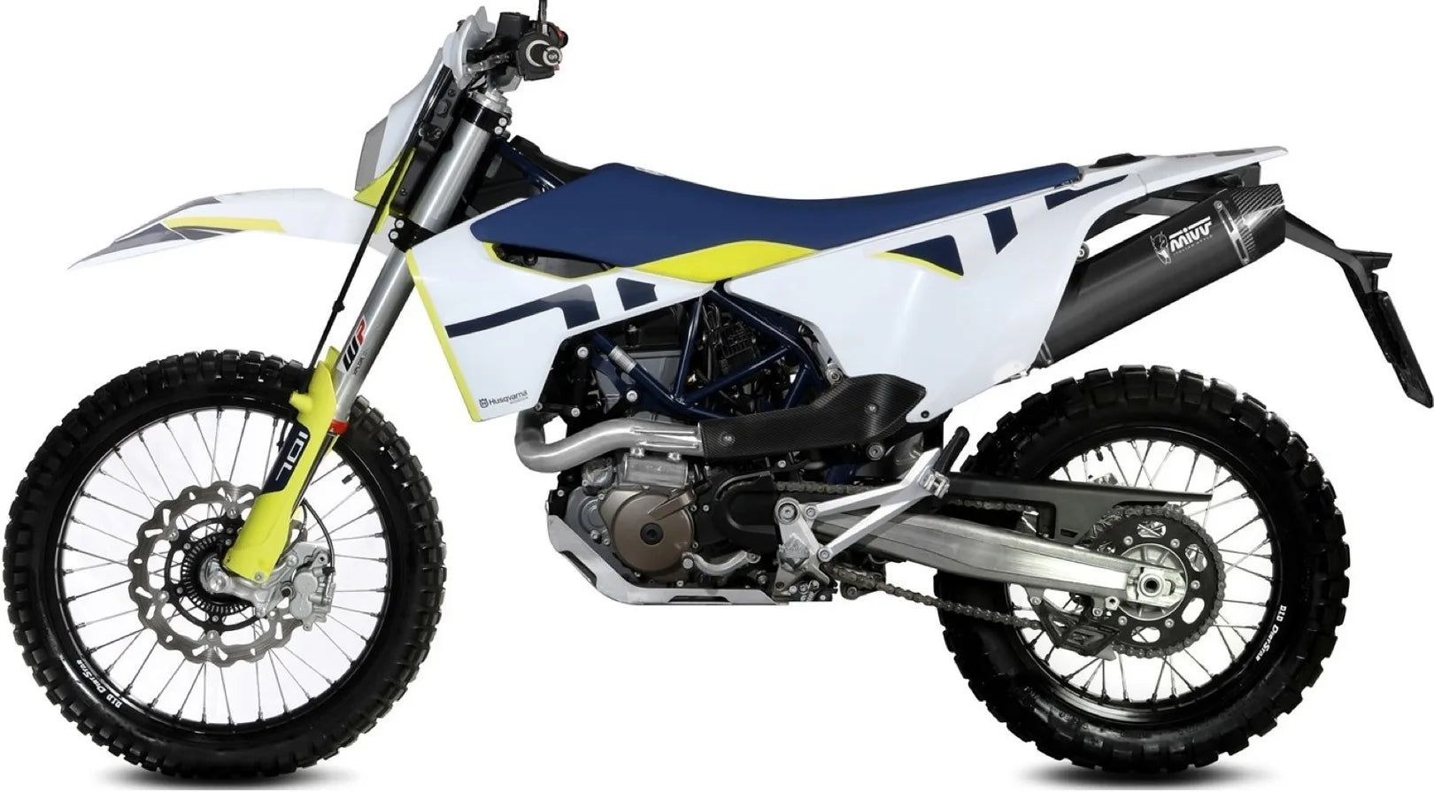 Uncatalysed Exhaust System Without Sound Certification Str1 Steel Black - Mivv Compatible With Husqvarna 701 Enduro - Supermoto (2021-2024)