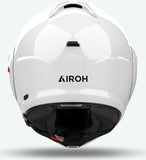 Flip-Up Motorcycle Helmet Airoh Mathisse Ii - Mth214 Thermoplastic Hrt Gloss White Color Size M