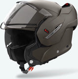 Flip-Up Motorcycle Helmet Airoh Mathisse Ii - Mth291 Thermoplastic Hrt Matte Bronze Color Size Xs