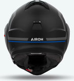 Flip-Up Motorcycle Helmet Airoh Mathisse Ii - Mth2G18 Thermoplastic Hrt Matte Blue Genius Size Xs