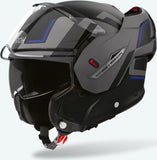 Flip-Up Motorcycle Helmet Airoh Mathisse Ii - Mth2G18 Thermoplastic Hrt Matte Blue Genius Size L