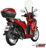 Complete Catalytic Exhaust System With Sound Certification Mover Steel Black - Mivv Compatible With Honda Sh 125 (2017-2019)