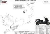 Complete Exhaust System Without Catalytic Converter And Without Sound Certification Mover Steel Black - Mivv Compatible With Kymco Downtown 125 (2009-2016)