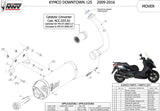 Complete Exhaust System Without Catalytic Converter And Without Sound Certification Mover Steel Black - Mivv Compatible With Kymco Downtown 125 (2009-2016)