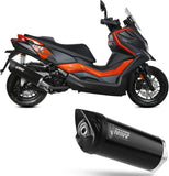 Catalytic Exhaust Tip With Sound Certification Mover Steel Black - Mivv Compatible With Kymco Dtx 350 (2023-2024)