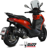 Catalytic Exhaust Tip With Sound Certification Mover Steel Black - Mivv Compatible With Piaggio Beverly 400 (2021-2024)