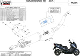 Catalytic Exhaust Tip With Sound Certification Mover Steel Black - Mivv Compatible With Suzuki An 400 Burgman (2017-2020)