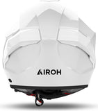 Full-Face Motorcycle Helmet Airoh Matryx - Mx14 Composite Carbon Gloss White Color Size Xl