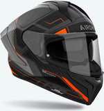 Full-Face Motorcycle Helmet Airoh Matryx - Mxrk32 Composite Carbon Matte Orange Rocket Size Xl