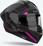Full-Face Motorcycle Helmet Airoh Matryx - Mxrk54 Composite Carbon Matte Pink Rocket Size S
