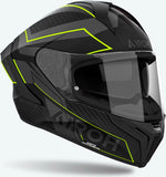 Full-Face Motorcycle Helmet Airoh Matryx - Mxse31 Composite Carbon Matte Yellow Sentinel Size Xxl