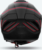 Full-Face Motorcycle Helmet Airoh Matryx - Mxse55 Composite Carbon Matte Red Sentinel Size Xs