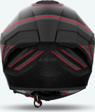Full-Face Motorcycle Helmet Airoh Matryx - Mxse55 Composite Carbon Matte Red Sentinel Size Xl