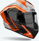 Full-Face Motorcycle Helmet Airoh Matryx - Mxw32 Composite Carbon Gloss Orange Wide Size L