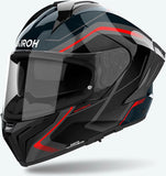 Full-Face Motorcycle Helmet Airoh Matryx - Mxw55 Composite Carbon Gloss Red Wide Size Xxl
