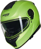 Full-Face Speeding Motorcycle Helmet Nolan N80-8 Green Impulso / Black Mivedi 329 Size L
