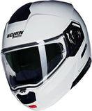 Flip-Up Travelling Motorcycle Helmet Nolan N90-3 White Classico 305 Size Xl