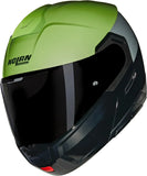 Flip-Up Travelling Motorcycle Helmet Nolan N90-3 Green Impulso / Black Verniciatura Speciale 341 Size L