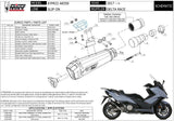 Non-Catalytic Exhaust Tip With Sound Certification Delta Race Stainless Steel Carbon - Mivv Compatible With Kymco Ak 550 (2017-2020)
