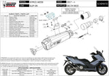 Catalytic Exhaust Tip With Sound Certification Delta Race Stainless Steel Carbon - Mivv Compatible With Kymco Ak 550 (2017-2020)