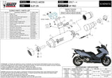 Uncatalysed Exhaust System Without Sound Certification Gppro Carbon - Mivv Compatible With Kymco Ak 550 (2017-2020)