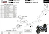 Complete Catalytic Exhaust System With Sound Certification Oval Steel Black Carbon - Mivv Compatible With Kymco Ak 550 (2017-2020)