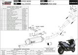 Complete Non-Catalytic Exhaust System With Sound Certification Speed Edge Steel Black Carbon - Mivv Compatible With Kymco Ak 550 (2017-2020)