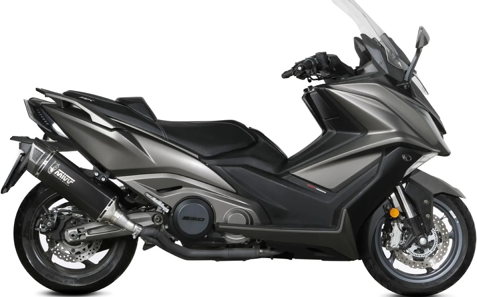 Uncatalysed Exhaust System Without Sound Certification Sr-1 Titanium Black - Mivv Compatible With Kymco Ak 550 (2021-2024)