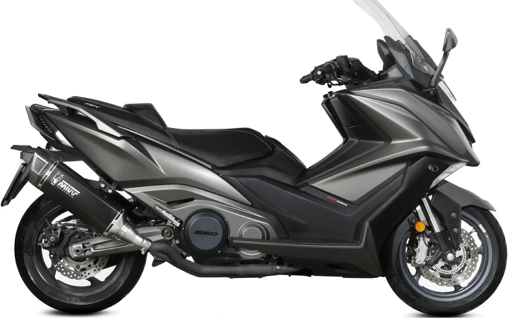 Uncatalysed Exhaust System Without Sound Certification Sr-1 Steel Black - Mivv Compatible With Kymco Ak 550 (2021-2024)